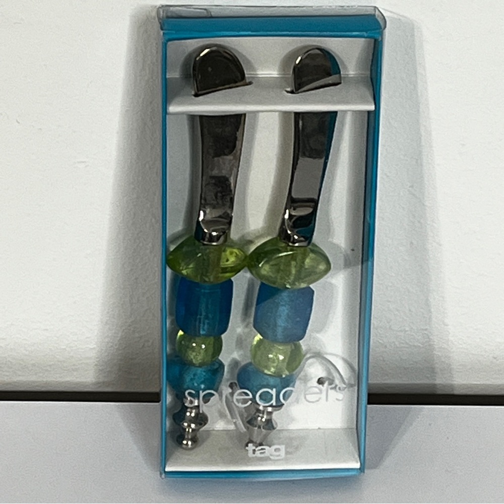 Tag Multicolor Stainless Steel Beaded Appetizer Butter Cheese Spreader Knife